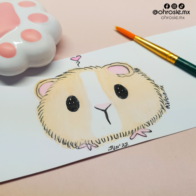 Primera pintura en acuarela como parte del proceso creativo de OH! ROSIE